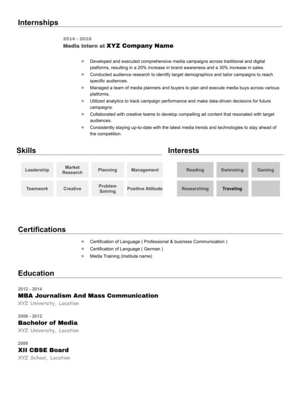 CV Template 02 for smokey grey template